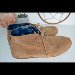 Boho suede desert booties